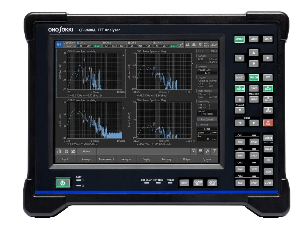 ポータブル 2チャンネル/4チャンネル FFTアナライザー CF-9200A / CF-9400A