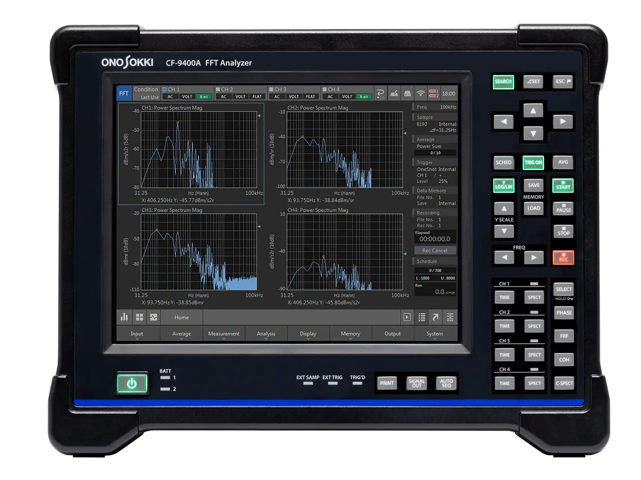 ポータブル 2チャンネル/4チャンネル FFTアナライザー CF-9200A / CF-9400A